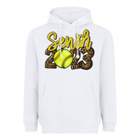 White 2023 senior Softball Heavyweight Hoodie - HowdyJamesFarm