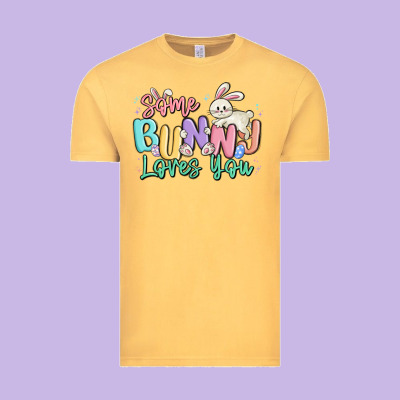 Some Bunny Loves You Easter Vintage Tee Designed By Maliassmallbusiness