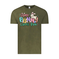 Vintage Olive some bunny loves you easter Vintage Tee - MaliasSmallBusiness
