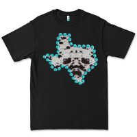 Black Texas Map Cowhide Turquoise Gemstone Premium Tee - Bettercallsaul