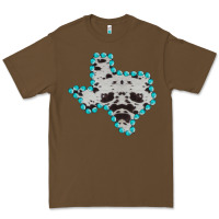 Cacao Texas Map Cowhide Turquoise Gemstone Premium Tee - Bettercallsaul