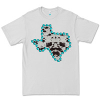 Dove Grey Texas Map Cowhide Turquoise Gemstone Premium Tee - Bettercallsaul