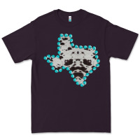 Plum Texas Map Cowhide Turquoise Gemstone Premium Tee - Bettercallsaul