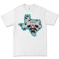 White Texas Map Cowhide Turquoise Gemstone Premium Tee - Bettercallsaul