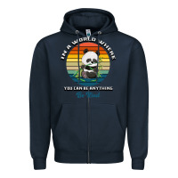 Navy In a world where you can be anything be kind Zipper Hoodie - Bettercallsaul