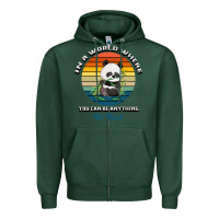 Sports Green In a world where you can be anything be kind Zipper Hoodie - Bettercallsaul