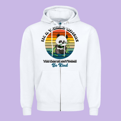 In A World Where You Can Be Anything Be Kind Zipper Hoodie Designed By Bettercallsaul