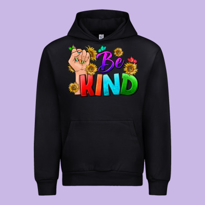 Be Kind Lgbtq+ Urban Hoodie Designed By Bundleandbundleshop