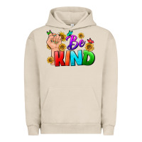 Pigment French Oak Be Kind LGBTQ+ Urban Hoodie - BundleAndBundleShop