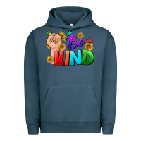 Pigment Midnight Navy Be Kind LGBTQ+ Urban Hoodie - BundleAndBundleShop