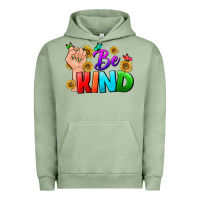 Pigment Oil Green Be Kind LGBTQ+ Urban Hoodie - BundleAndBundleShop