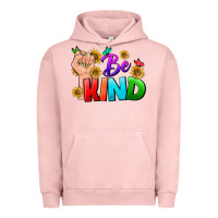 Pigment Salmon Be Kind LGBTQ+ Urban Hoodie - BundleAndBundleShop