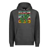 Charcoal Heather cactus sunflower coaster Premium Hoodie - JahusDesignShop