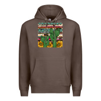 Coffee cactus sunflower coaster Premium Hoodie - JahusDesignShop