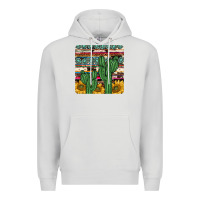 Dove Grey cactus sunflower coaster Premium Hoodie - JahusDesignShop