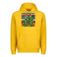 Lemon cactus sunflower coaster Premium Hoodie - JahusDesignShop