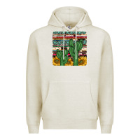 Oatmeal Heather cactus sunflower coaster Premium Hoodie - JahusDesignShop