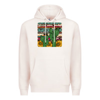 Pale Pink cactus sunflower coaster Premium Hoodie - JahusDesignShop