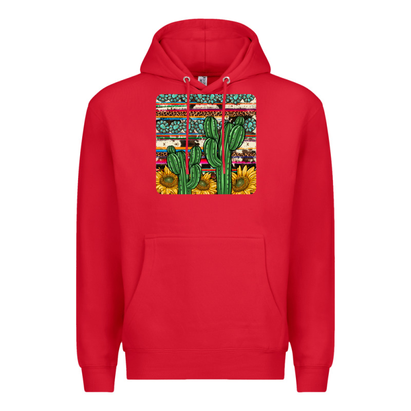 Cactus Sunflower Coaster Premium Hoodie by JahusDesignShop | Teevron