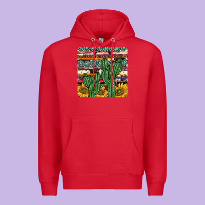 Cactus Sunflower Coaster Premium Hoodie Designed By Jahusdesignshop