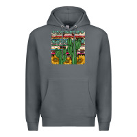 Rock cactus sunflower coaster Premium Hoodie - JahusDesignShop