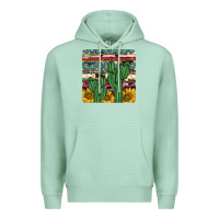 Seafoam cactus sunflower coaster Premium Hoodie - JahusDesignShop