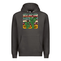 Smoke cactus sunflower coaster Premium Hoodie - JahusDesignShop