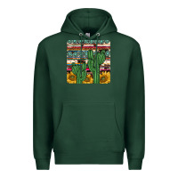Sports Green cactus sunflower coaster Premium Hoodie - JahusDesignShop