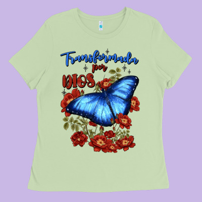 Transformada Por Dios Ladies Tee Designed By Jahusdesignshop