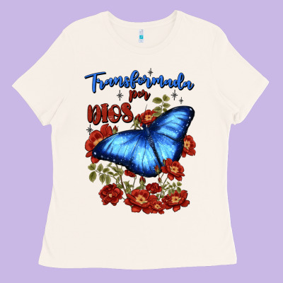 Transformada Por Dios Ladies Tee Designed By Jahusdesignshop