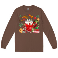 Chestnut cup of chocolate and cookies Long Sleeve Tee - MaliasSmallBusiness