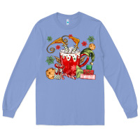 Colony Blue cup of chocolate and cookies Long Sleeve Tee - MaliasSmallBusiness