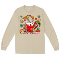 Mushroom cup of chocolate and cookies Long Sleeve Tee - MaliasSmallBusiness