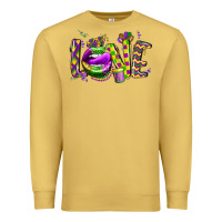 Antique Gold mardi gras love lips Premium Sweatshirt - CowGirlArtShop