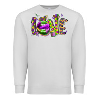 Dove Grey mardi gras love lips Premium Sweatshirt - CowGirlArtShop