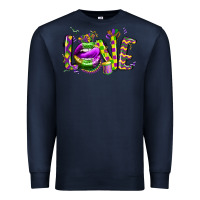 Navy mardi gras love lips Premium Sweatshirt - CowGirlArtShop
