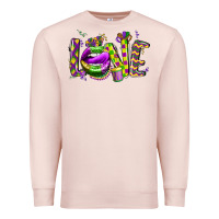Pale Pink mardi gras love lips Premium Sweatshirt - CowGirlArtShop