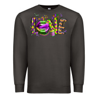 Smoke mardi gras love lips Premium Sweatshirt - CowGirlArtShop