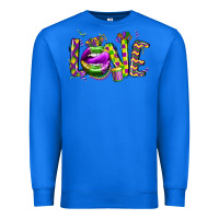 True Royal mardi gras love lips Premium Sweatshirt - CowGirlArtShop
