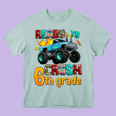Ready To School Crush 6th Grade Heavy Core Tee Designed By Adodesignshop