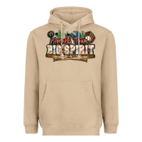 Mushroom Small town big spirit Baseball Heavyweight Hoodie - HowdyJamesFarm