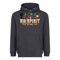 Smoke Small town big spirit Baseball Heavyweight Hoodie - HowdyJamesFarm