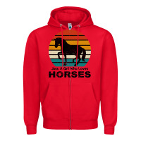 Red Just A Girl Who Loves Horses Zipper Hoodie - Bettercallsaul