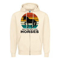 Sandshell Just A Girl Who Loves Horses Zipper Hoodie - Bettercallsaul