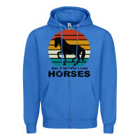 True Royal Just A Girl Who Loves Horses Zipper Hoodie - Bettercallsaul
