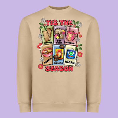 This The Season Tamales Pan Dulce Heavyweight Sweatshirt Designed By Maliassmallbusiness