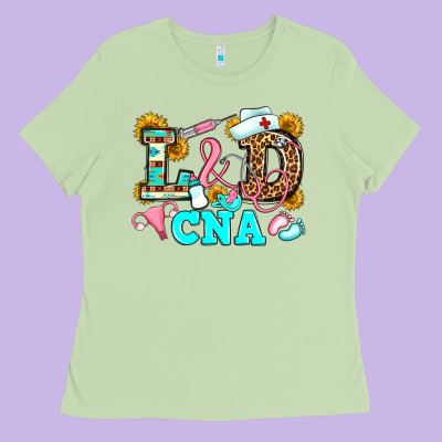 Labor And Delivery Cna Ladies Tee Designed By Jahusdesignshop
