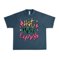 Midnight Navy hot mess express Urban Heavy Tee - MaliasSmallBusiness