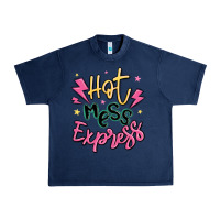 Navy hot mess express Urban Heavy Tee - MaliasSmallBusiness