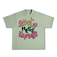 Oil Green hot mess express Urban Heavy Tee - MaliasSmallBusiness